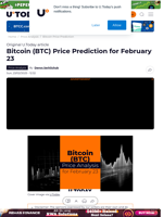 Bitcoin (BTC) Price Prediction for February 23