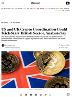 US and UK Crypto Coordination Could 'Kick-Start' British Sector, Analysts Say - Decrypt