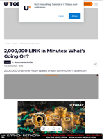 2,000,000 LINK in Minutes: What's Going On?