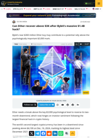 Can Ether recover above $3K after Bybit’s massive $1.4B hack?