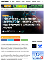 From Presale Gold to Market Leaders: 4 Top Trending Crypto Picks Everyone’s Watching This August! | Live Bitcoin News