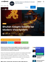 Bhutan Adopts Solana for Modern Visa System | Live Bitcoin News