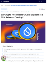 Sui Crypto Price Nears Crucial Support: Is a 30% Rebound Coming?