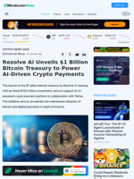 Rezolve Ai Unveils $1 Billion Bitcoin Treasury to Power AI-Driven Crypto Payments – Crypto News 2025 Bitcoin News