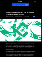 Project Brazen links KuCoin to billions in pig butchering scams