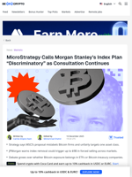 MicroStrategy Pushes Back Against Morgan Stanley Index Plan