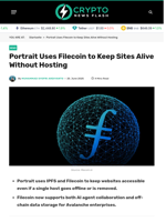 Portrait Uses Filecoin to Keep Sites Alive Without Hosting - Crypto News Flash