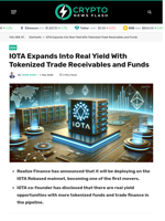 IOTA Expands Into Real Yield With Tokenized Trade Receivables and Funds