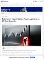 Polymarket Traders Who Called Iran Strike Now Predict Ceasefire