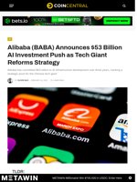 Alibaba (BABA) Announces $53 Billion AI Investment Push as Tech Giant Reforms Strategy - CoinCentral