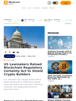 US Lawmakers Reload Blockchain Regulatory Certainty Act to Shield Crypto Builders – Regulation Bitcoin News