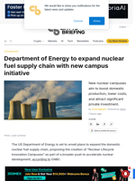 Department of Energy to expand nuclear fuel supply chain with new campus initiative