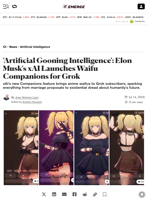 'Artificial Gooning Intelligence': Elon Musk's xAI Launches Waifu Companions for Grok - Decrypt
