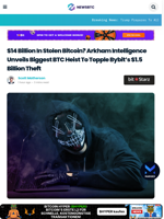 $14 Billion In Stolen Bitcoin? Arkham Intelligence Unveils Biggest BTC Heist To Topple Bybit’s $1.5 Billion Theft