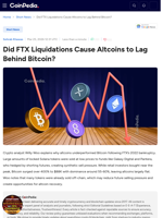 Did FTX Liquidations Cause Altcoins to Lag Behind Bitcoin?