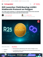 R25 Launches Yield-Bearing rcUSD+ on Polygon
