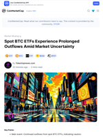 Spot BTC ETFs Experience Prolonged Outflows Amid Market Uncertainty: Guest Post by Tokentopnews.com | CoinMarketCap