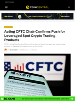 Acting CFTC Chair Confirms Push for Leveraged Spot Crypto