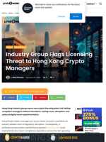 Industry Group Flags Licensing Threat to Hong Kong Crypto Managers | Live Bitcoin News
