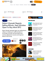Robert Kiyosaki Regrets Selling Bitcoin, Says Window Open to Buy More BTC – Featured Bitcoin News