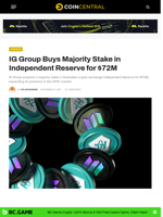 IG Group Buys Majority Stake in Independent Reserve for $72M