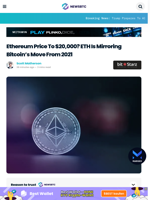 Ethereum Price To $20,000? ETH Is Mirroring Bitcoin’s Move From 2021