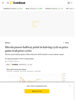 Bitcoin surpasses halfway mark in current halving cycle