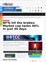 NFTs hit the brakes: Market cap tanks 46% in just 30 days - The Crypto News Wire