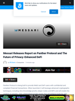 Messari Releases Report on Panther Protocol and The Future of Privacy-Enhanced DeFi | Bitcoinist.com