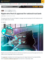 Ripple Secures Final OCC Approval for National Trust Bank