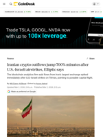 Iranian crypto outflows jump 700% minutes after airstrikes, Elliptic says