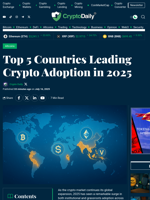 Top 5 Countries Leading Crypto Adoption in 2025 - Crypto Daily