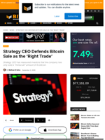 Strategy CEO Phong Le Defends Bitcoin Sale