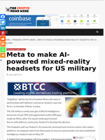 Meta to make AI-powered mixed-reality headsets for US military - The Crypto News Wire