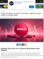 Crypto Market up 4.8% This Week, Meme-to-Earn Utility to Surge 166x | Live Bitcoin News