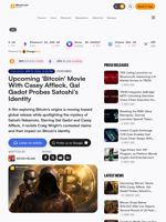 Upcoming 'Bitcoin' Movie With Casey Affleck, Gal Gadot Probes Satoshi’s Identity