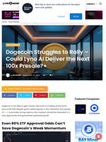 Dogecoin Struggles to Rally – Could Lyno AI Deliver the Next 100x Presale?+ | Live Bitcoin News