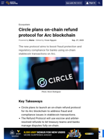 Circle plans on-chain refund protocol for Arc blockchain