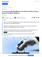 Experts Debate: Buy Bitcoin Now or Wait for the Bear Market?