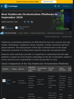 Best Stablecoin Orchestration Platforms in September 2026