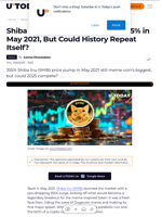Shiba Inu (SHIB) Price Pumped 355% in May 2021, But Could History Repeat Itself?