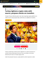 Turkey to Enforce New Crypto Transfer Rules, Limits on Stablecoins