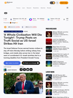 'A Whole Civilization Will Die Tonight': Trump Posts on Truth Social as US-Israel Strikes Hit Iran – Bitcoin News