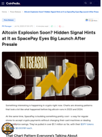 Altcoin Explosion Soon? Hidden Signal Hints at It as SpacePay Eyes Big Launch After Presale