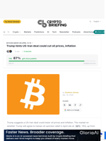 Trump hints US-Iran deal could cut oil prices, inflation