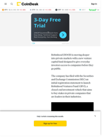 HOOD News: Robinhood Builds on Private Equity Token Push With New Venture Capital Fund