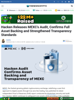 Hacken Releases MEXC’s Audit, Confirms Full Asset Backing and Strengthened Transparency Standards