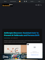 Anthropic Discovers 'Assistant Axis' to Prevent AI Jailbreaks and Persona Drift - Blockchain.News