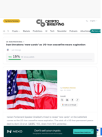 Iran threatens 'new cards' as US-Iran ceasefire nears expiration