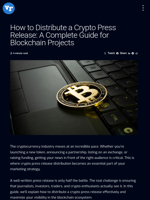 How to Distribute a Crypto Press Release: A Complete Guide for Blockchain Projects | Visionary Financial